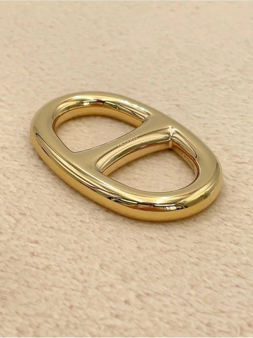 Auth Hermes Chaine d'Ancre Scarf Ring